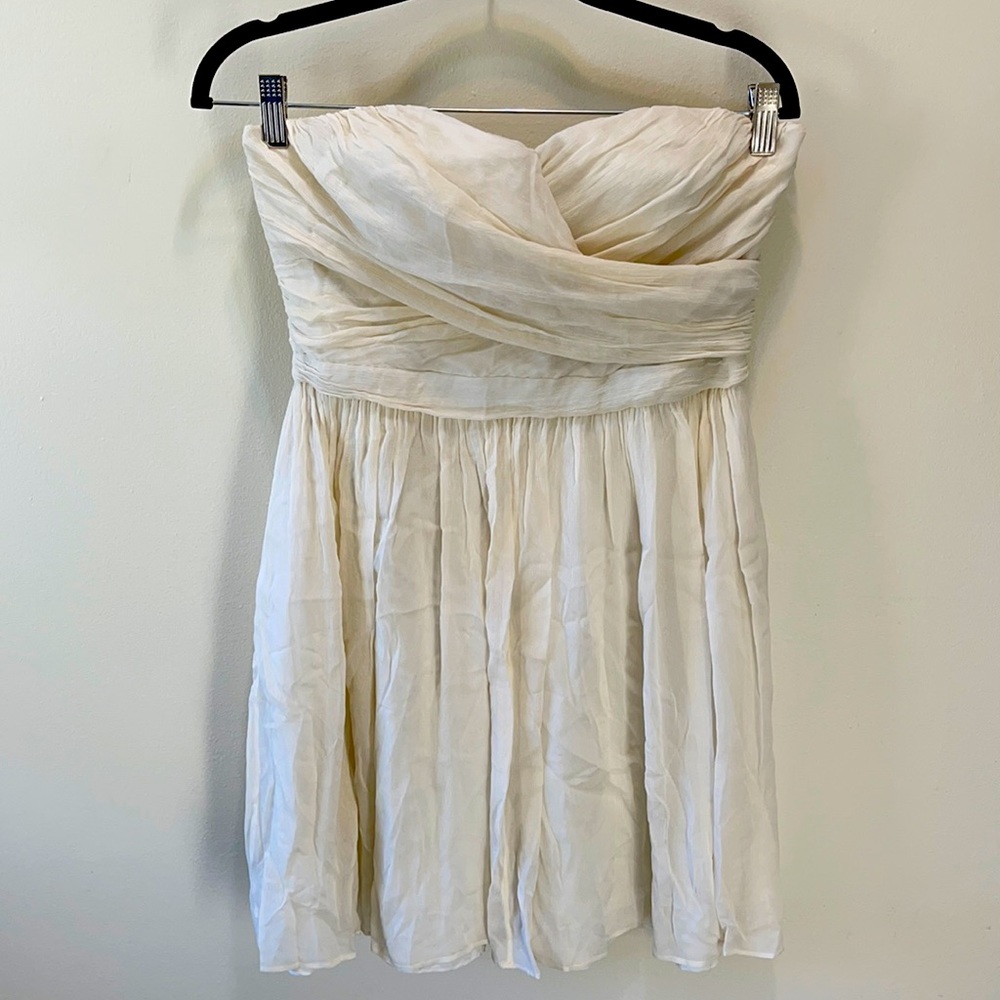 J CREW 10 Silk strapless dress